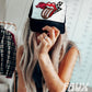 Arkansas Football Tongue Faux Hat Patch - DTF