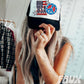 USA Peace Sign stars Faux Hat Patch - DTF