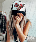 Ohio Football Tongue Faux Hat Patch - DTF