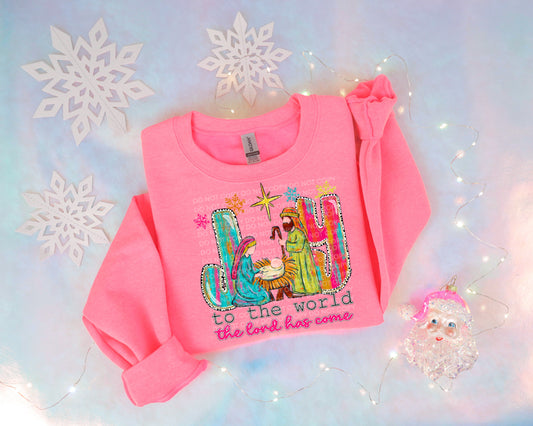 Joy to the world brushstroke- DTF&UV