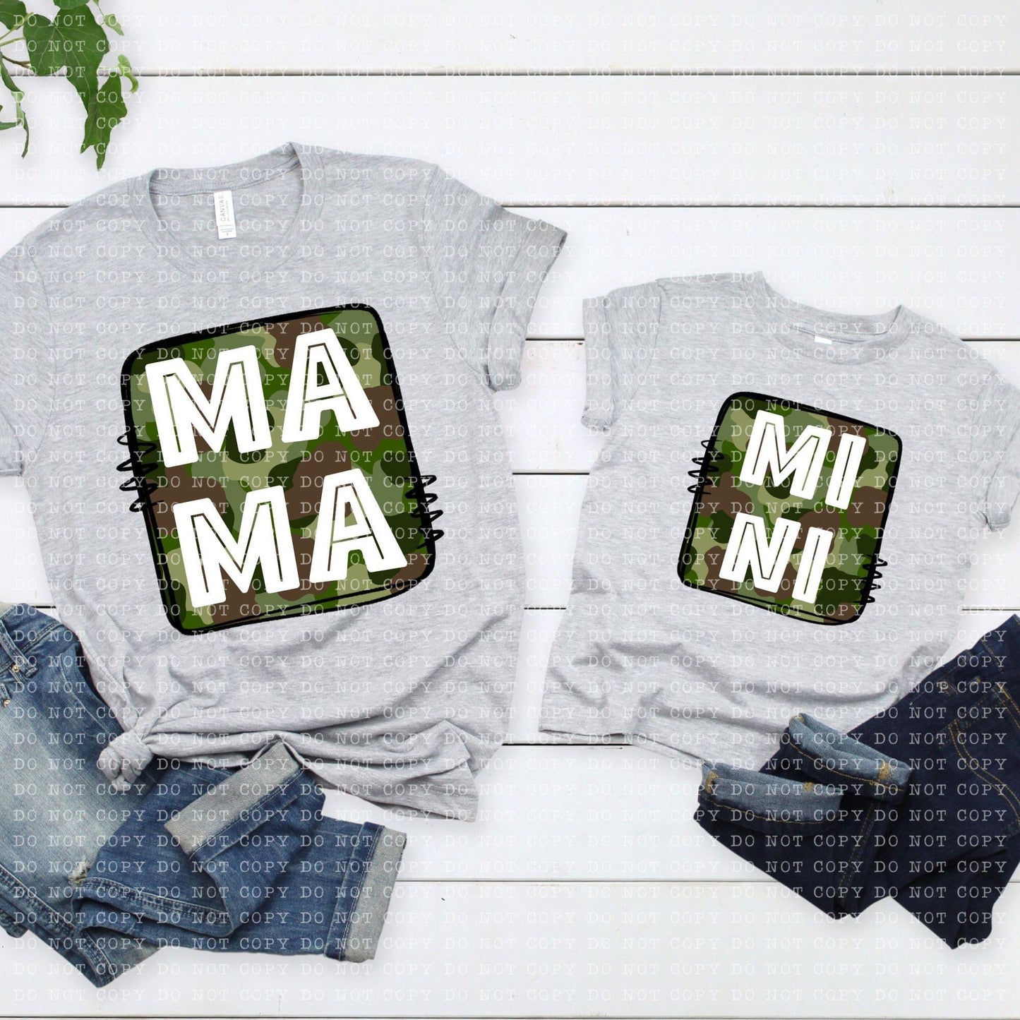 Mama Camo Square Background -DTF