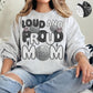Loud And Proud Golf Mom Faux Embroidery Sequin Polka Dot -DTF