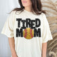 Tired Mom Softball Faux Embroidery Sequin Blk -DTF