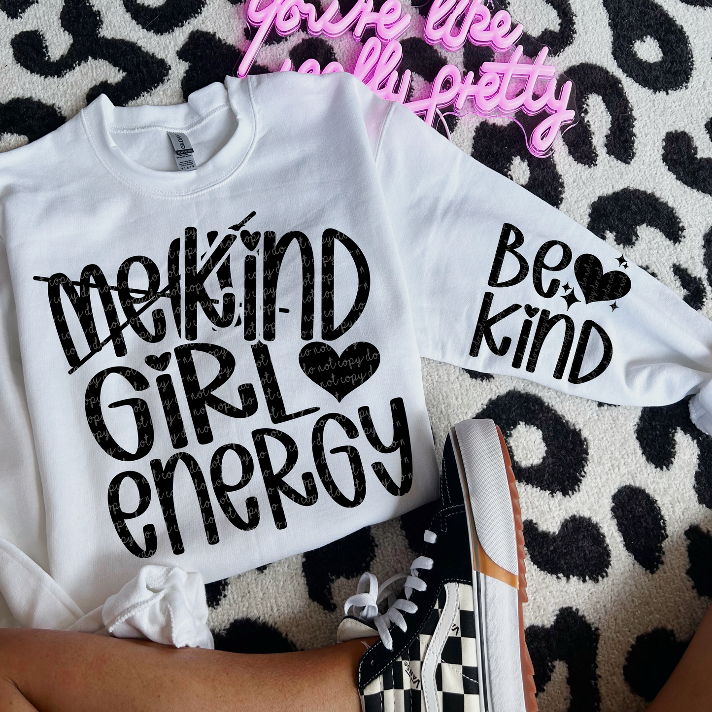 Be kind girl energy SLEEVE-DTF