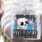 Hot Mess Stressed Moms Club Blue And Purple - DTF