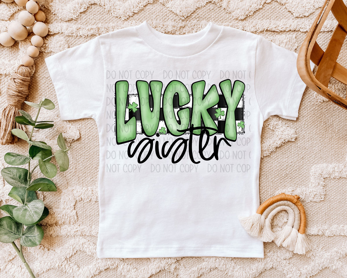 Lucky Sister Checkered - DTF