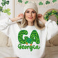 Shamrock Leopard Faux Embroidery States (ALL STATES)-DTF