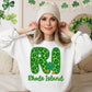 Shamrock Leopard Faux Embroidery States (ALL STATES)-DTF