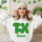 Shamrock Leopard Faux Embroidery States (ALL STATES)-DTF