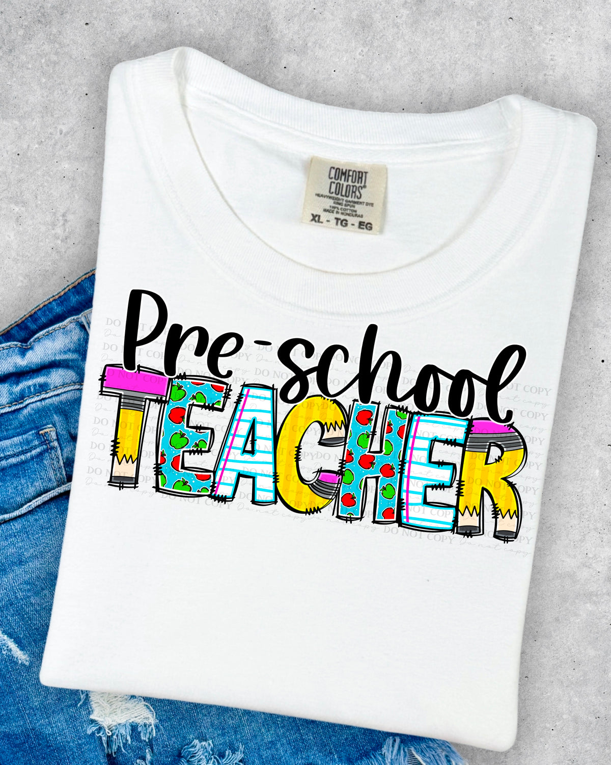 Pre School Teacher Elements - DTF