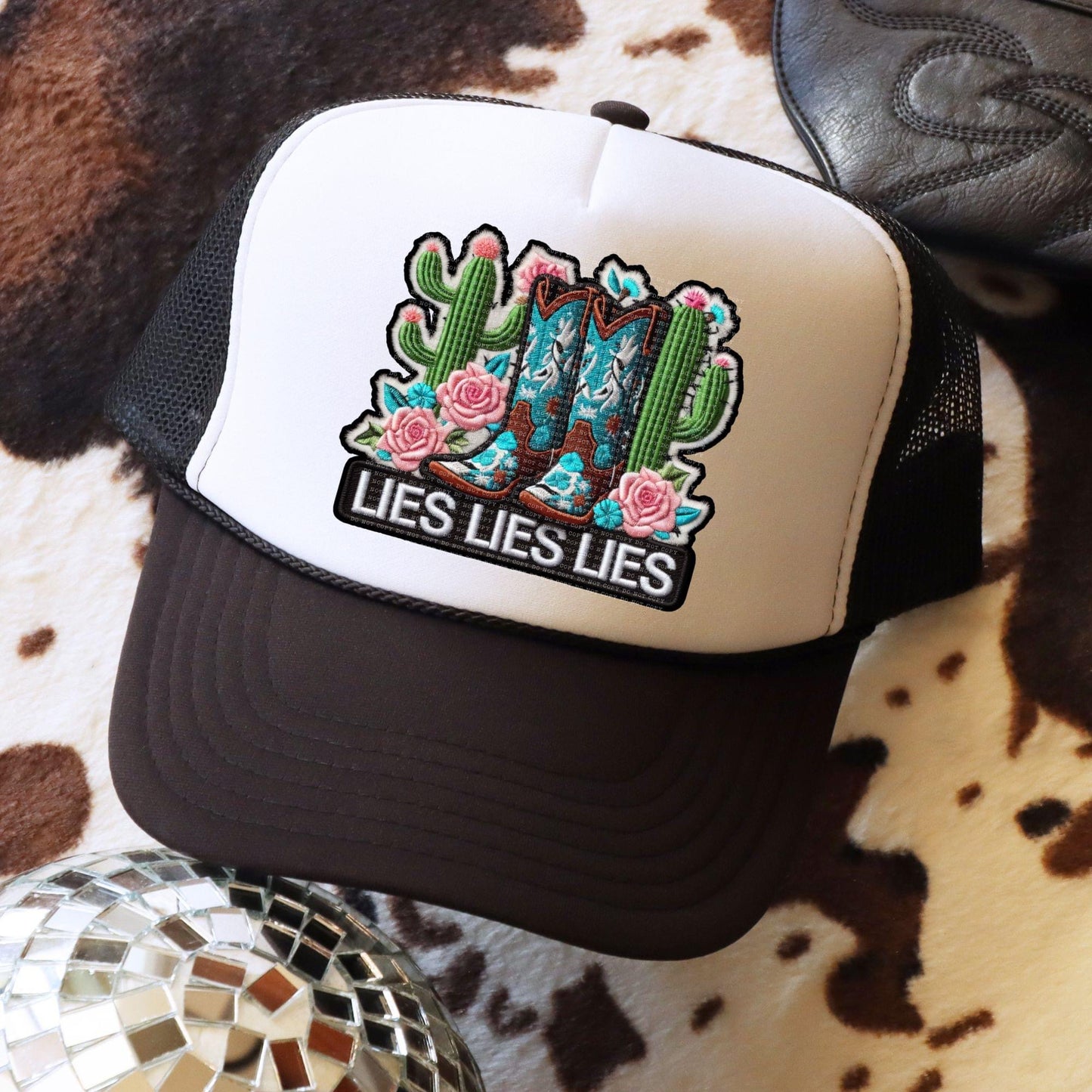 Lies Lies Lies Faux Hat Patch - DTF