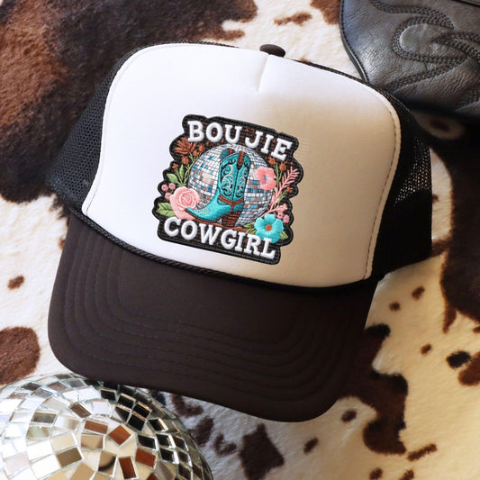 Boujie Cowgirl Faux Hat Patch - DTF