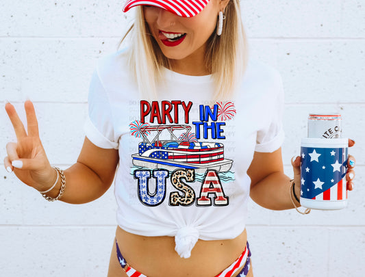 Party in the USA leopard - DTF