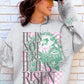 He Is Not Here He Is Risen (FRONT OF SHIRT & SLEEVE COMBO)-DTF