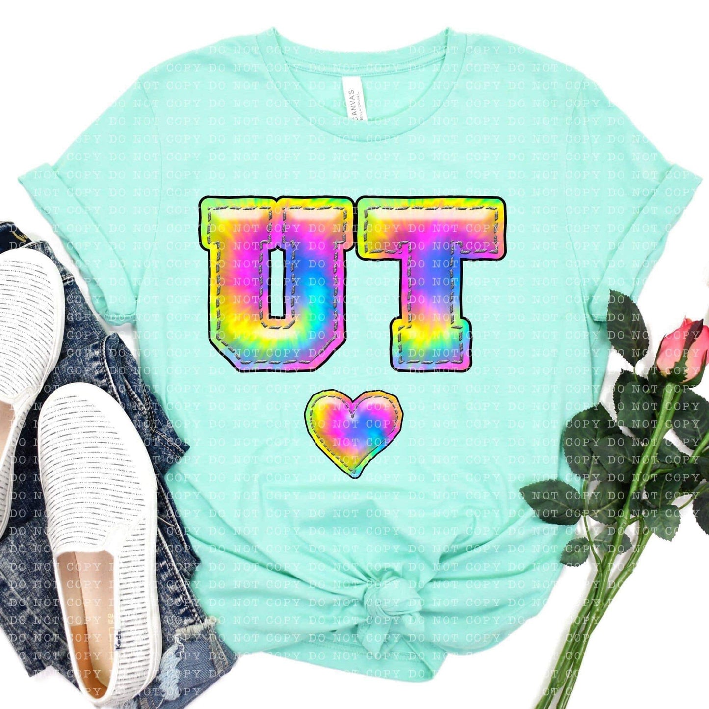 Tie Dye Faux Stitch States (ALL STATES)-DTF