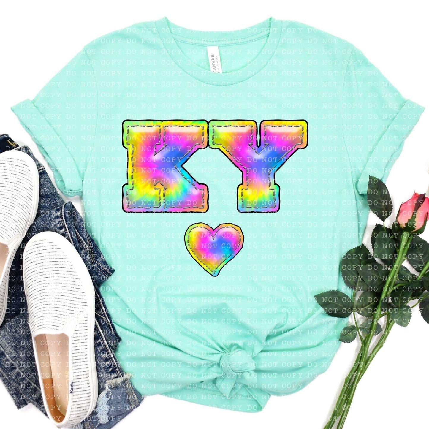 Tie Dye Faux Stitch States (ALL STATES)-DTF