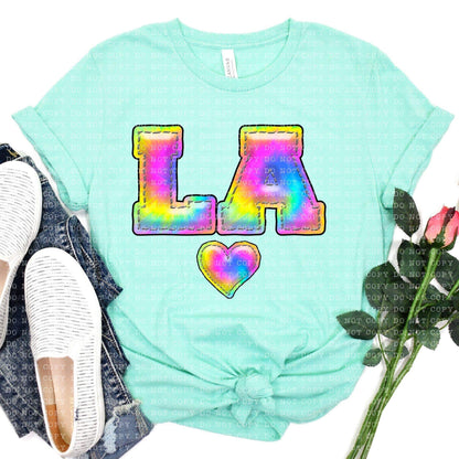Tie Dye Faux Stitch States (ALL STATES)-DTF