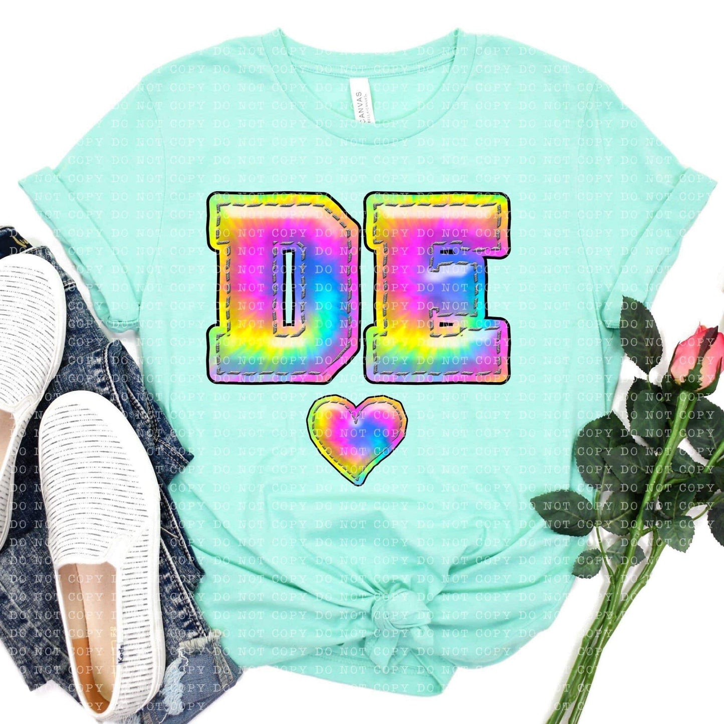 Tie Dye Faux Stitch States (ALL STATES)-DTF