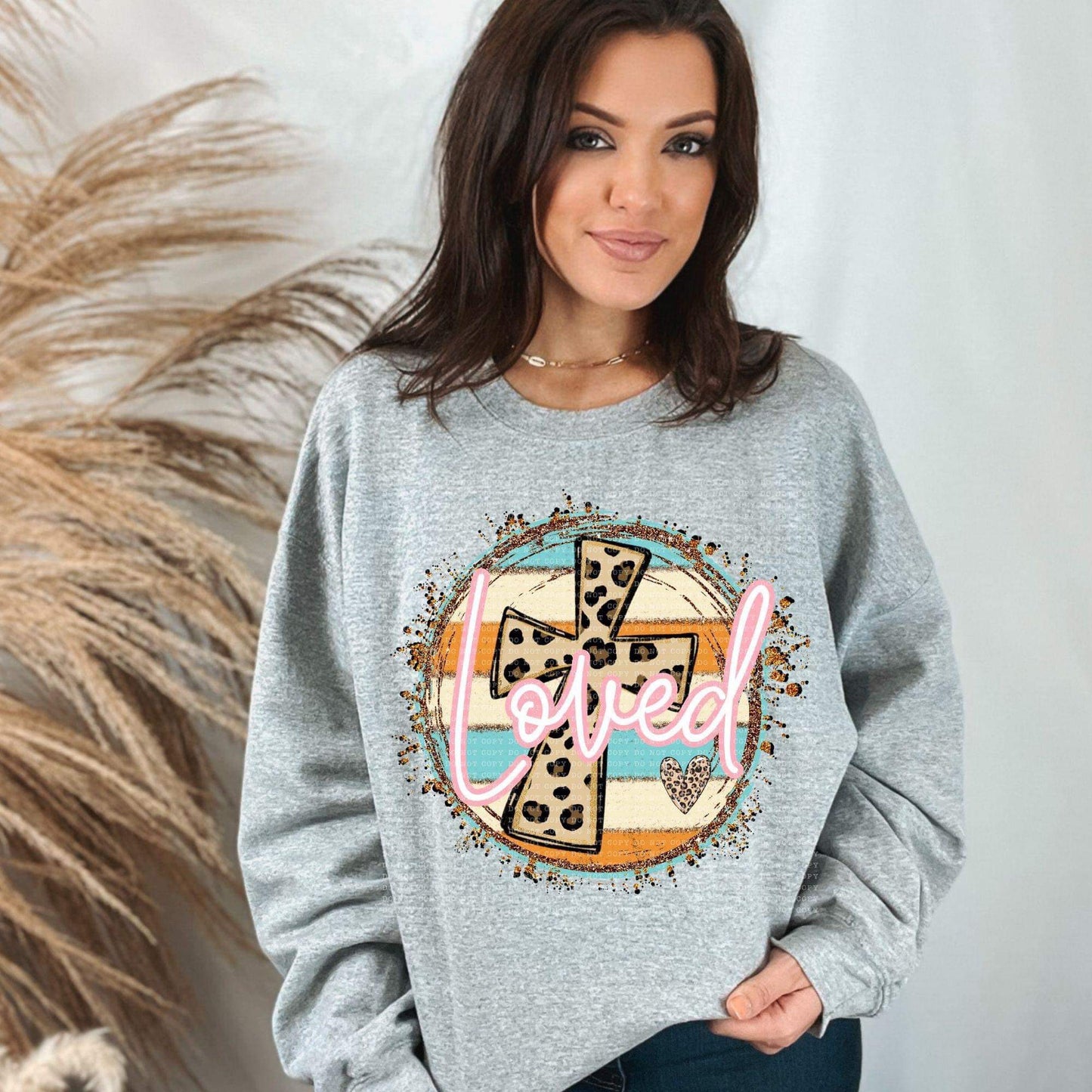 Loved Leopard Cross - DTF