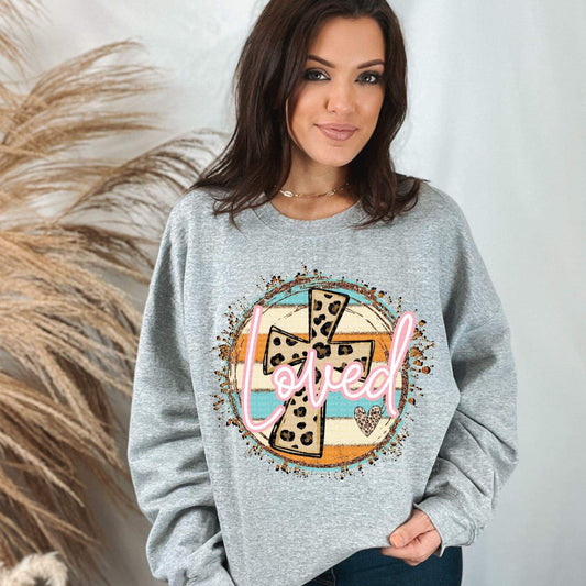 Loved Leopard Cross - DTF