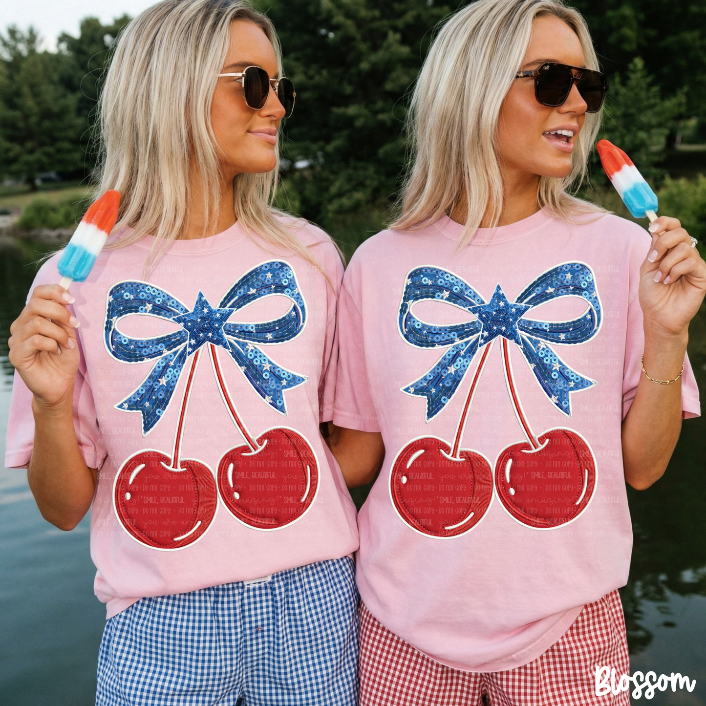 Cherries sequins patch- DTF&UV