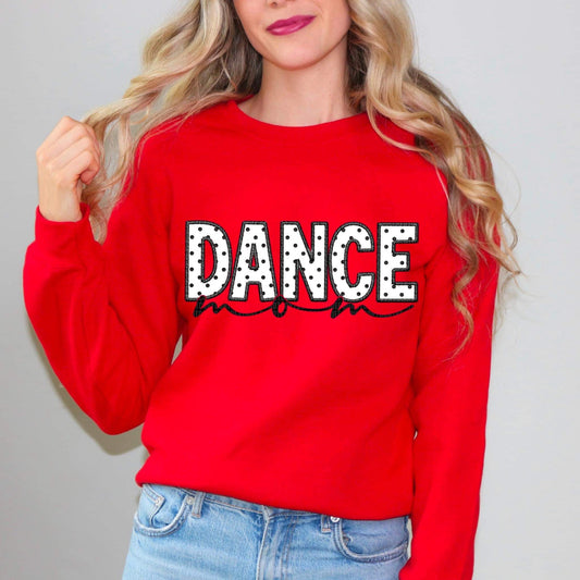 Dance Mom Blk Polka Dot - DTF