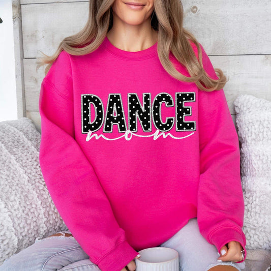 Dance Mom WHT Polka Dot - DTF