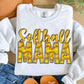 Softball Mama Faux Embroidery Distressed - DTF