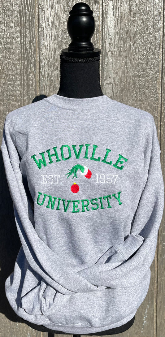 Whoville University Embroidered Sweatshirt