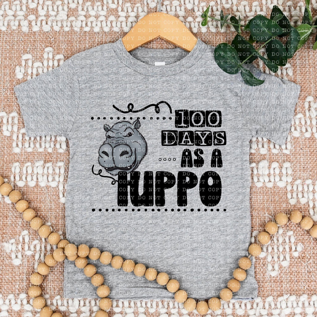 100 Days As A Hippo - DTF