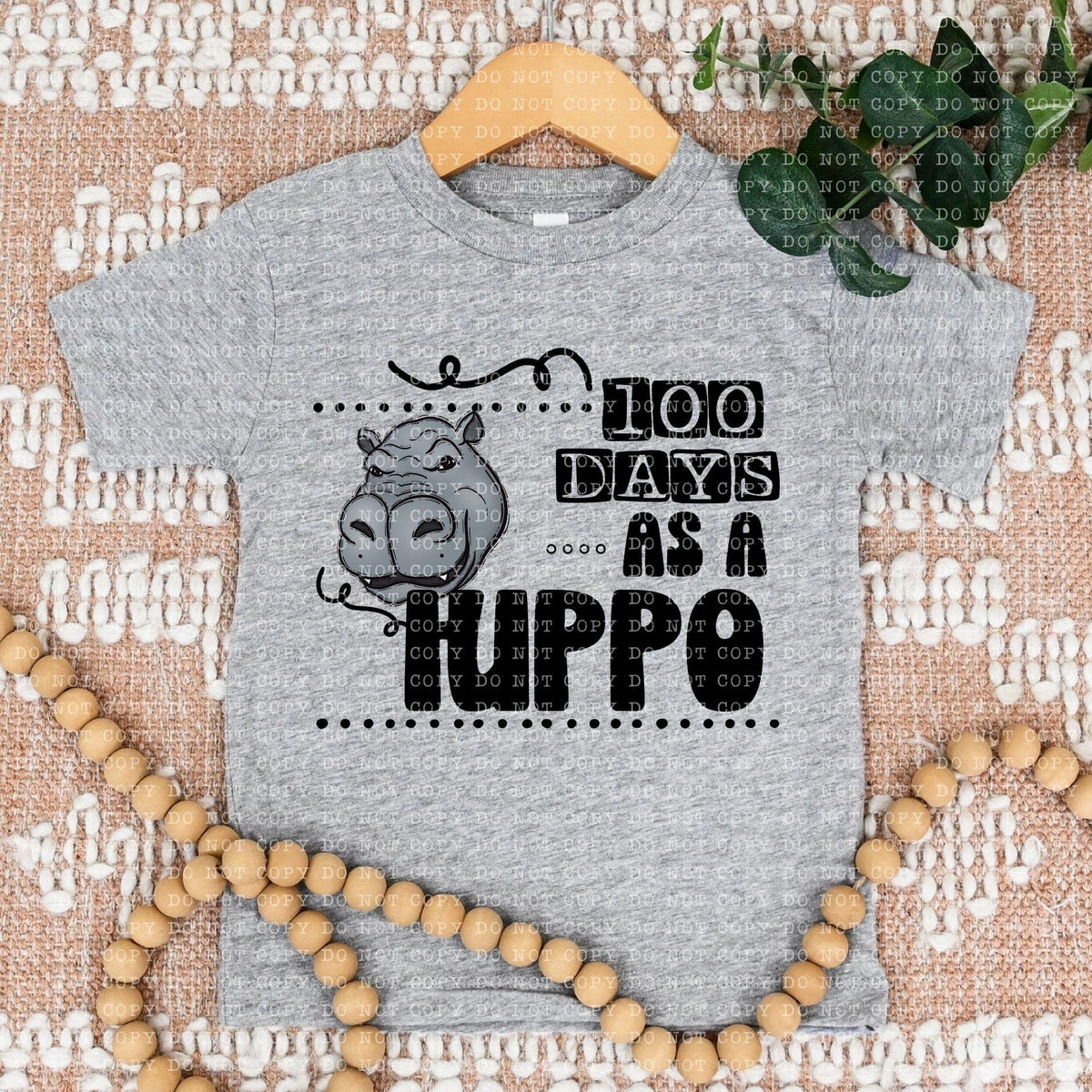 100 Days As A Hippo - DTF