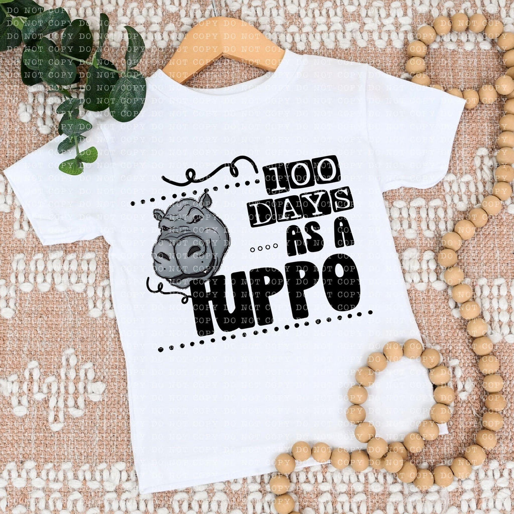 100 Days As A Hippo - DTF