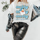 Merry Christmas Stacked Blue Santa Distressed -DTF