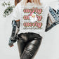 Merry Christmas Stacked Pink Santa Distressed -DTF