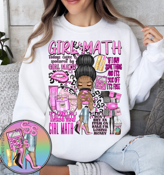 Girl Math Drk (BACK)-DTF
