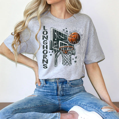 Basketball Mascots backboard (ALL LISTED IN THIS LISTING-DROPDOWN)-dtf