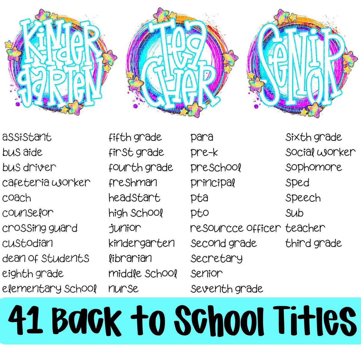 Whimsical School Tilt(Dropdown)-DTF&UV