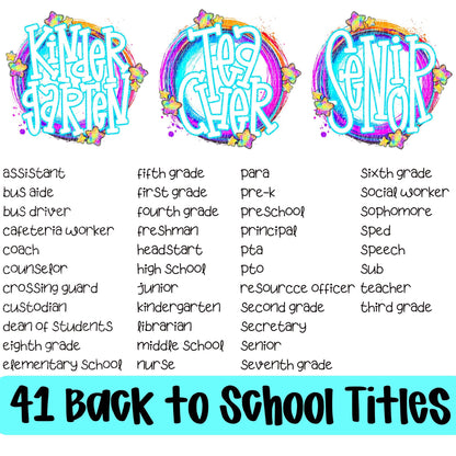 Whimsical School Tilt(Dropdown)-DTF&UV