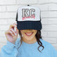 Kansas City Polka Dot Faux Embroidery Sequin With Heart Hat - DTF