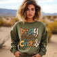 Pray Through Chaos Floral - DTF