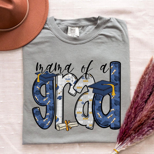 Mama Of A Grad Blue Cap - DTF