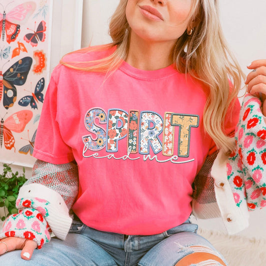 Spirit Lead Me Faux Embroidery Floral - DTF