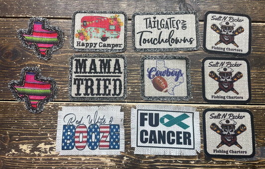 Sublimation Hat Patch Bundle