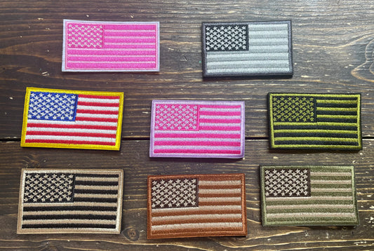 American Flag Hat Patch Bundle