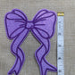 Purple Glitter Bow-  Patch