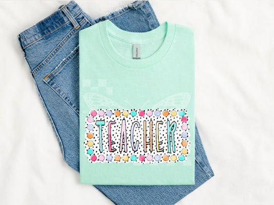 Happy Dots Teacher -DTF&UV