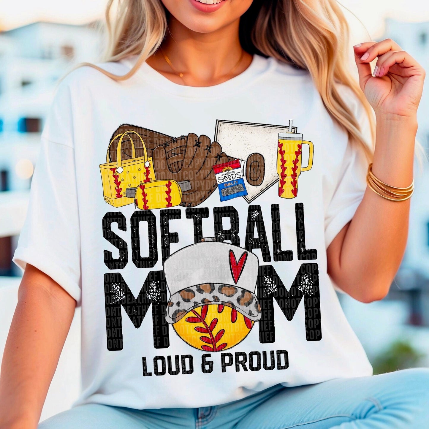 Loud And Proud Softball Mom Ballpark Necessities - DTF