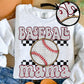 Baseball Mama Faux Chenille Checkered - DTF