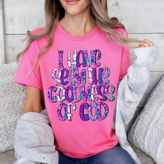 I Have Seen The Goodness Of God Purple Watercolor - DTF