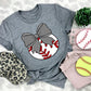 Baseball Gray Bow - DTF